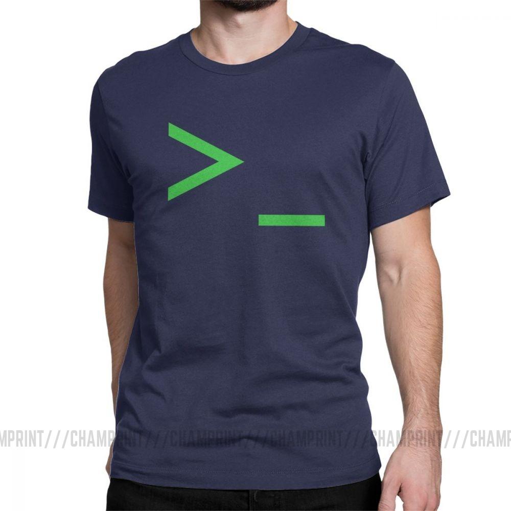 Command Prompt Men's T Shirt Unix Shell Command Line Prompt Code Programming Tees Short Sleeve O Neck T-Shirt Cotton Summer Tops