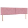 Storage Bed with Headboard Pink 180 x 200 cm Velvet