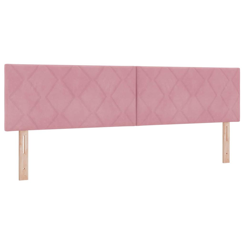 Storage Bed with Headboard Pink 180 x 200 cm Velvet