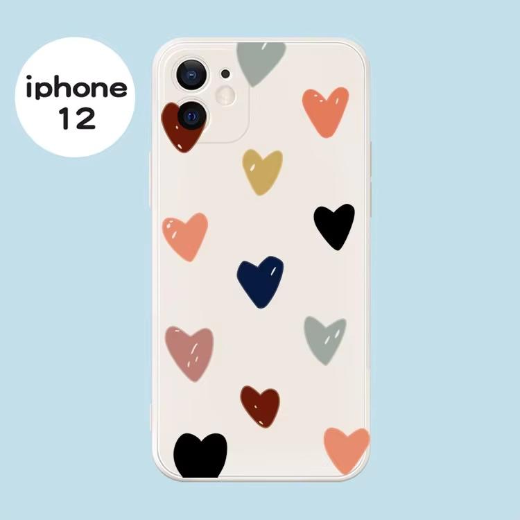 For 17 Pro Max Mobile Phone Case Liquid Silicone Frosted Shockproof Flower Love Straight Edge Design Iphone 16