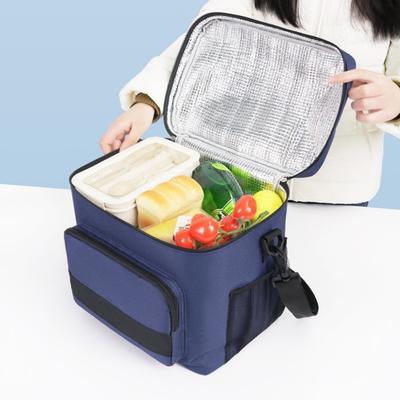 Tragbare isolierte Lunchtasche mit verstellbarem Riemen 6-Stunden-Kühltasche für Arbeit, Reisen, Picknick, wasserdichtes Oxford, leicht, auslaufsicher, thermische Kühltasche