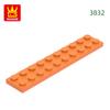 Non-Toxic 34Pcs/Lot 3832 2X10 Base Building Block Moc Board Parts Compatible With Bricks Diy Children Assembly Toys Gift Box