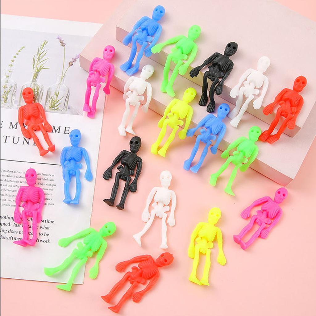 Skeleton Stretch Toy, Soft TPR Rubber Stress-Relief Toy For Kids And Adults(Random Color)
