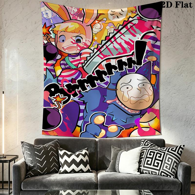 Popee the Performer Inspired Pattern Home Decor Tapestry, Wall Hanging, Decorative RV Wall Cloth.XGT0914181