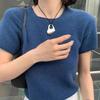 Trendy Double Hollow Heart Pendant Choker Black PU Leather Cord Necklace Adjustable Length Neckchain for Daily Wear