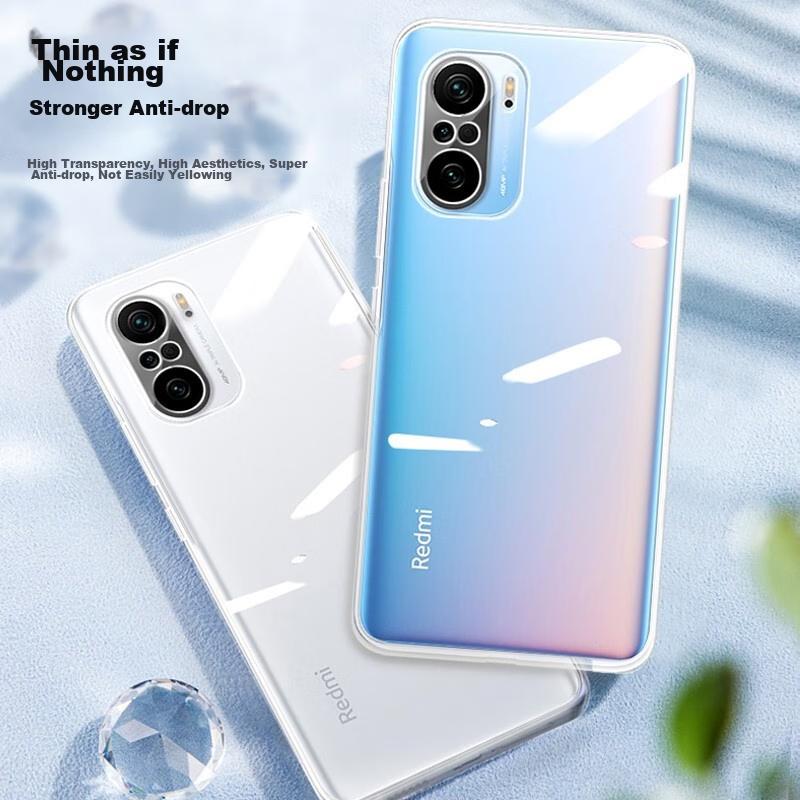 Redmi K40 Phone Case, Redmi K40Pro Case Universal, Full Lens Protection Fully Transparent Case, Air Cushion Ultra-Thin TPU Soft Case Anti-Fingerprint