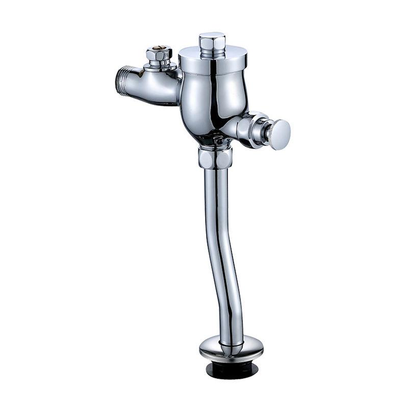 Brass Wall-Mounted Delay Push Button Hand-Controlled Eco-Friendly Water Saving Toilet Urinal Flush Valve for Hotel Use
