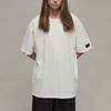 Y-3 T-Shirts Unisex Gray White Crew Neck Moderate Straight Fit HZ8825