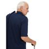 Mens Alzheimer Care T-Shirt Open Back Overlap Short Sleeve Lapel Zipper Neck Adaptive Top