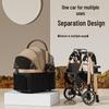 Pet Stroller for Medium/Small Dogs - Detachable Carrier, Foldable, Shock-Absorbing Design