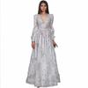 Women's Beaded Lace Embroidery Wedding Evening Gown Party Dress