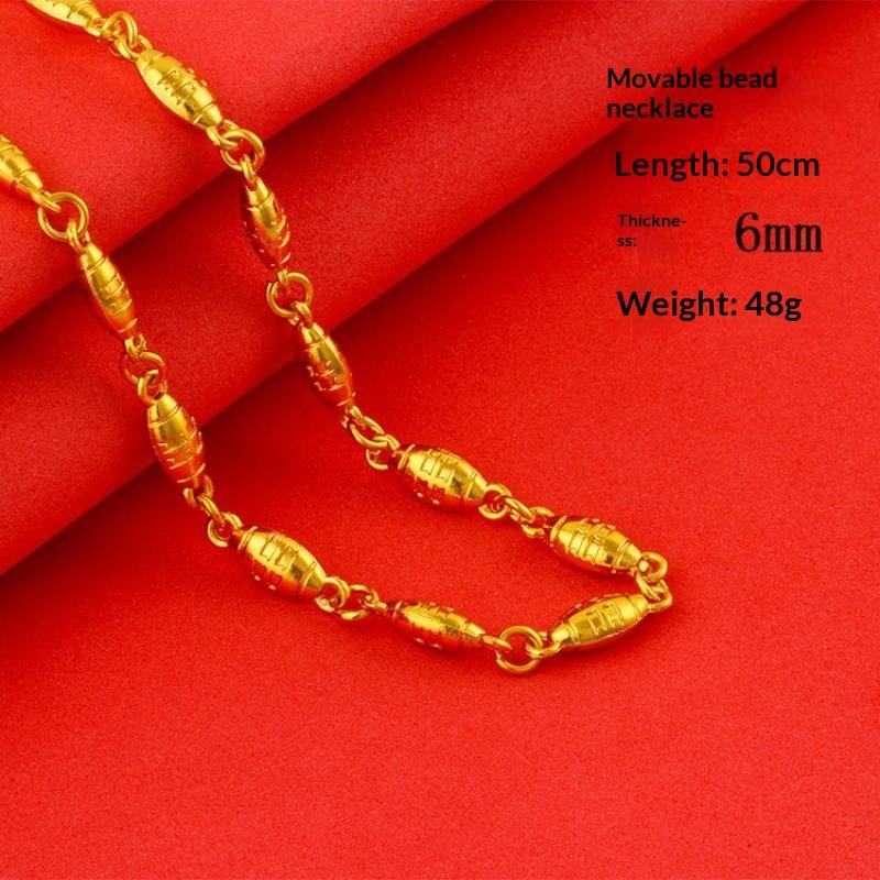 Gold Plated Alloy Chain Necklace Fadeproof Hypoallergenic Long Lasting Shine Dainty Thin Chain for Women Daily All-day Wear