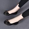 Women's Matte Mid-Heeled Summer Shoes - Soft Sole, Breathable, Shallow Mouth, Versatile Style