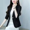 White Sunscreen Coat Women's Spring and Summer Casual Short Style with Lace Suit Thin Casual Top