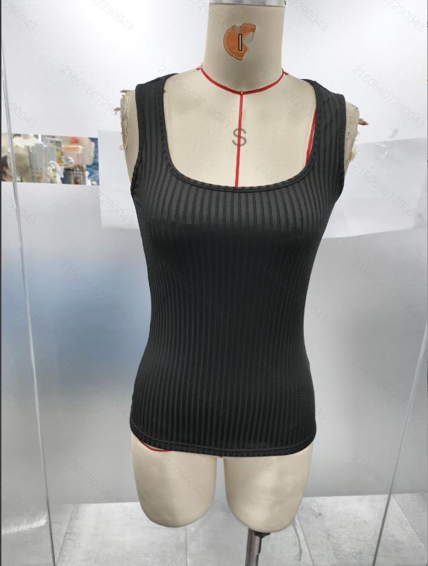 European & American 2026 Women's Retro Square Neck Ribbed Slim-Fit Summer Tank Top