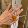 Simplicity Peach Heart Shaped Ring Personality Ring New Resin Geometric Ring