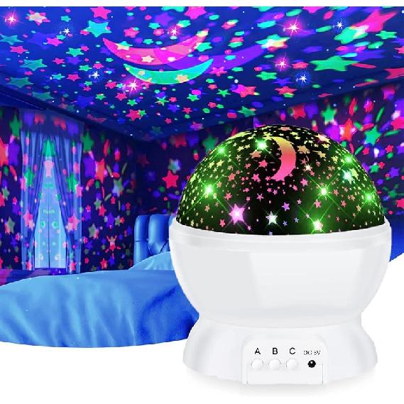 Star Projector Night Light for Kids, Birthday Fun Gifts for 1-4-6-14 Year Old Toy Gift for 3-9 Year Old Boys, Projection Lamp for Kids Bedroom, for