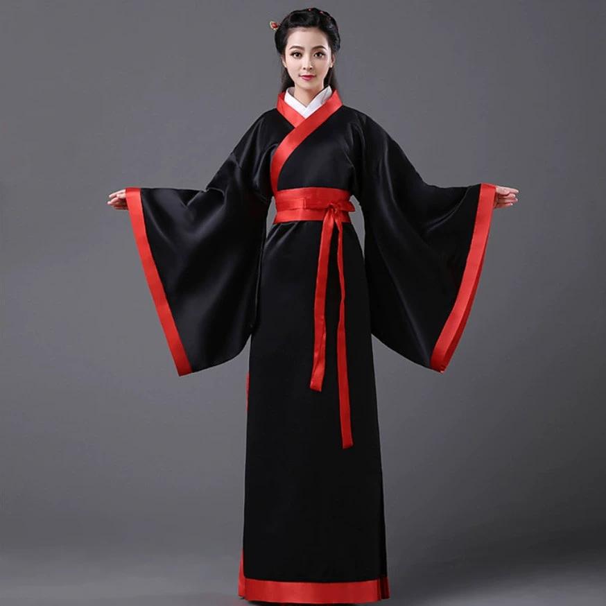 Ancient Tang Suit Long-sleeved Hanfu Women's Long Skirt Patchwork Traditional Chinese Costume Performance Skirt Cheongsam