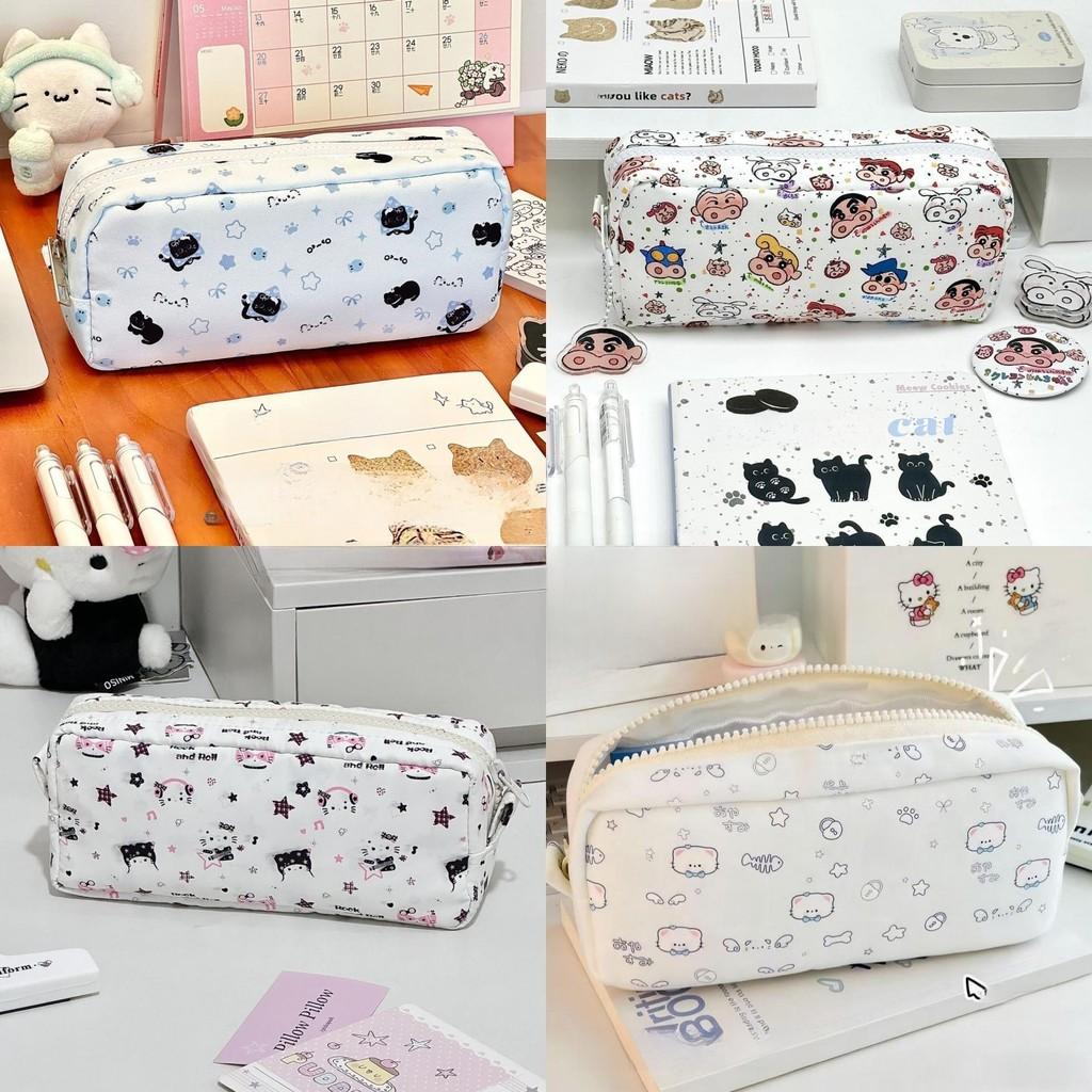 Hellokitty Canvas Pencil Case With Large Capacity For School And Office Use