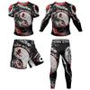 Mens Quick-Dry Athletic Set: Compression T-Shirt Shorts Breathable Sportswear Running Gym