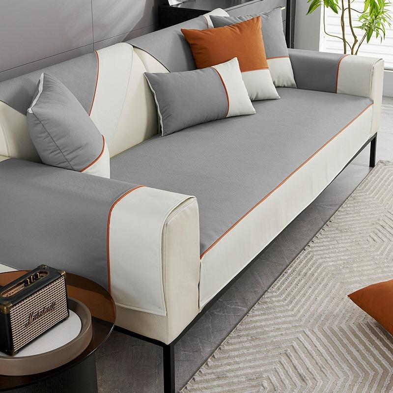 Poduszka na sofę Cztery pory roku Uniwersalna Mata antypoślizgowa Jednolity kolor Przystępny luksusowy styl Wysokiej jakości Pokrowiec na sofę Tkanina pokrowcowa