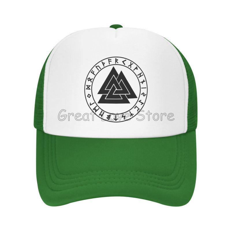 Vikings Mythology Pagan Rune Baseball Cap Summer Outdoor Breathable Mesh Cap Unisex Sun Protection Hats Adjustable Snapback Hat