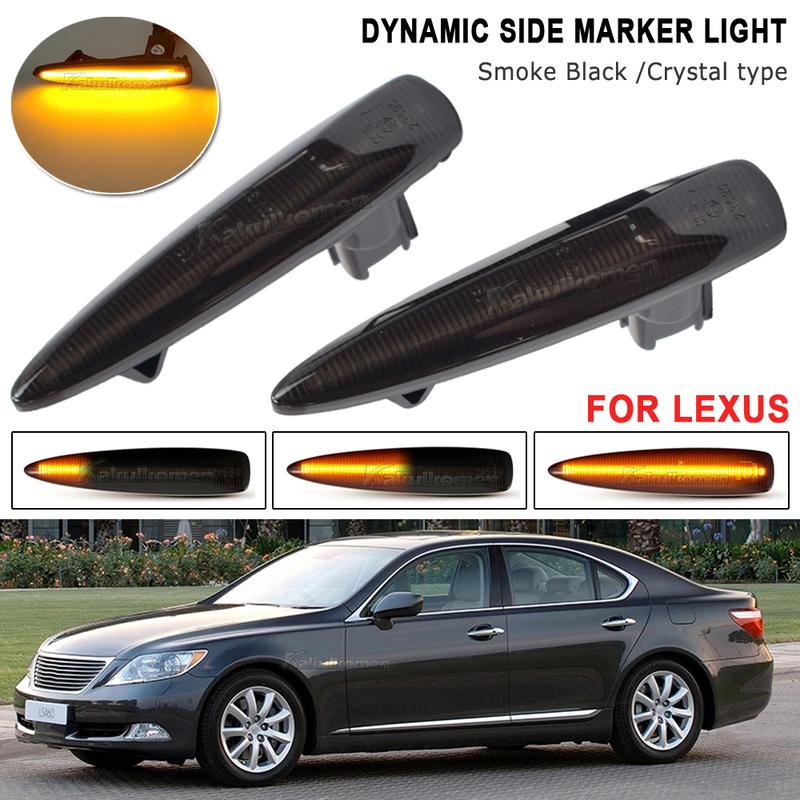 1 Pair LED Dynamic Side Marker Blinker Light  For Lexus IS F LS460 LS460L LS600h LS600hL LX570 LX450D Scroll Turn Signal Lamp