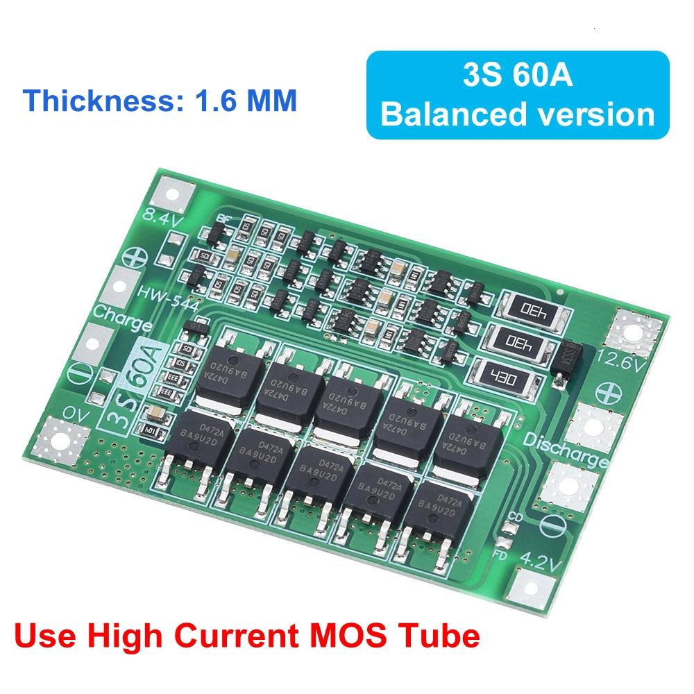 3S/4S 40A 60A Li-Ionen Lithium-Batterie Lade-Schutzplatine 18650 BMS für Bohrmotor 11,1V 12,6V/14,8V Verbessern/Ausgleichen