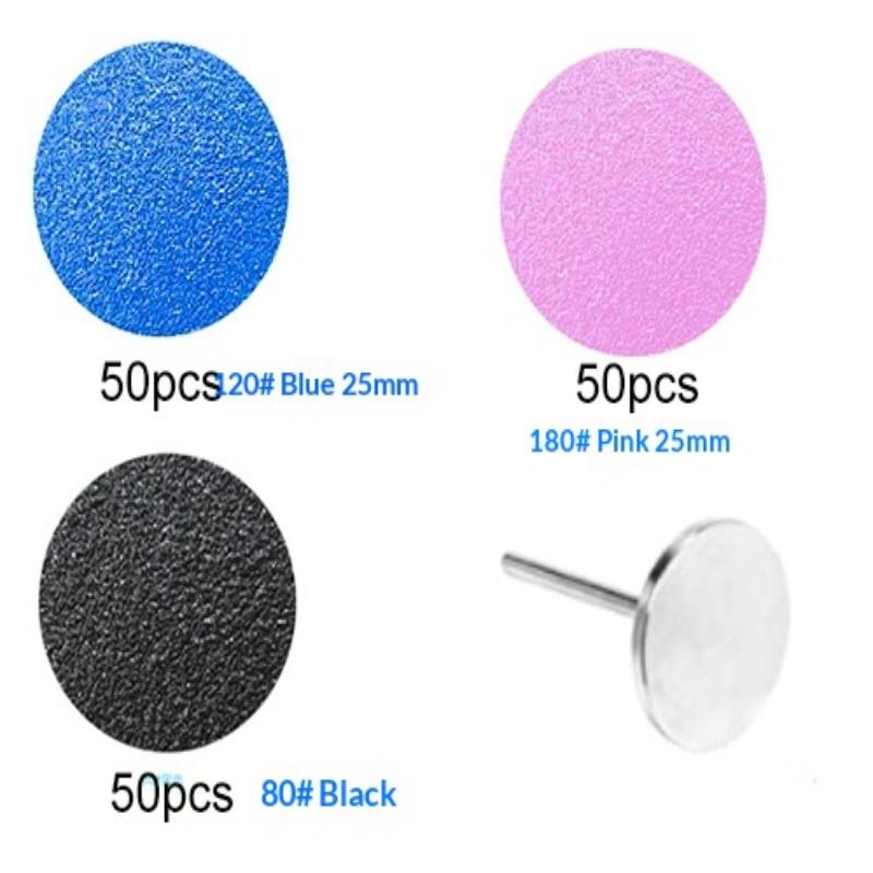 50/Pcs White Sanding Paper Pedicure Foot Care Tools 15Mm 20Mm 25Mm 35Mm Nail Drill Bit Disk Disc Salon Calluse Replaceable