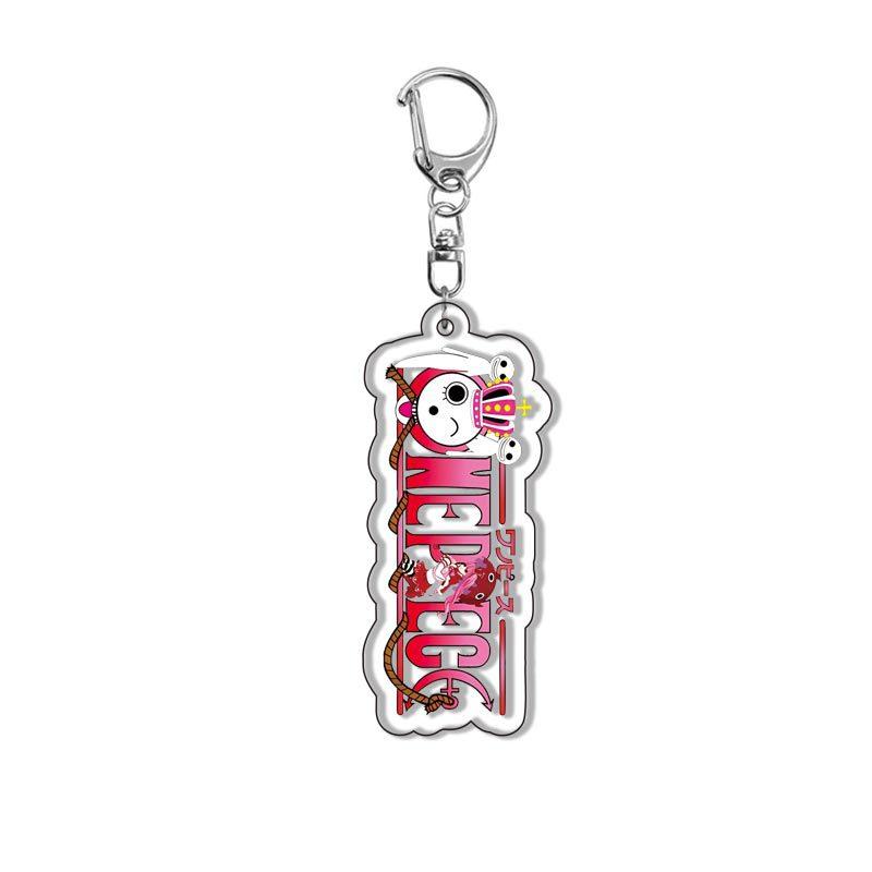 Portachiavi Ciondolo in Acrilico Anime One Piece Luffy Chopper Zoro Roronoa Accessorio per Zaino Alta Qualità Bel Design