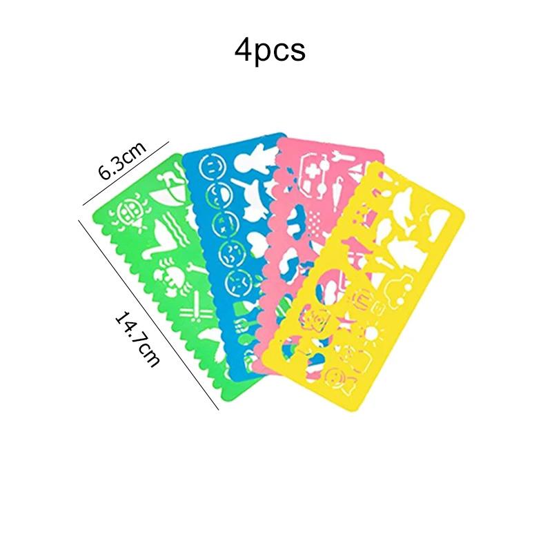 10/20/50pcs Colorful Scratch Paper Children Drawing Toys Drawing Template Ruler DIY Painting Toy For Kids Birthday Gifts TMZ