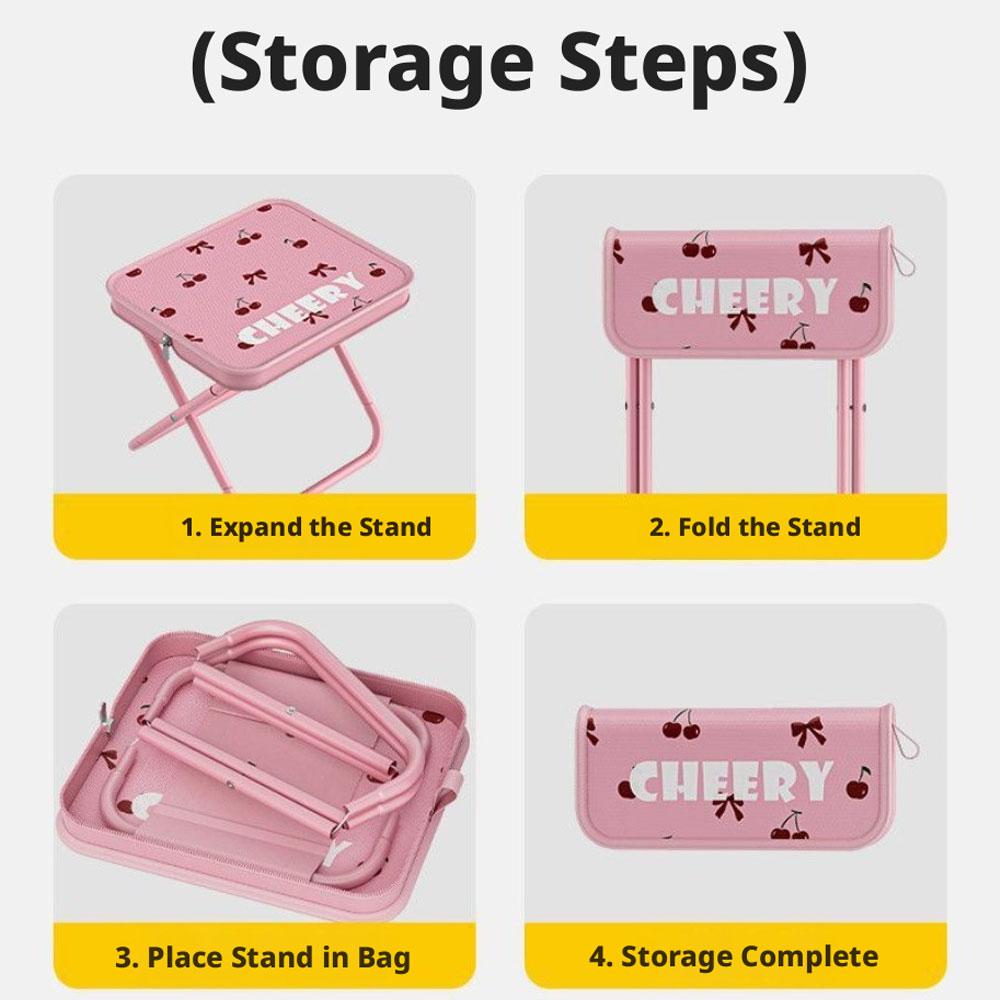 2-In-1 Foldable Backpack Stool Portable Camping Chair With Storage Bag Lightweight Fishing Stool For Outdoor Travel Hiking