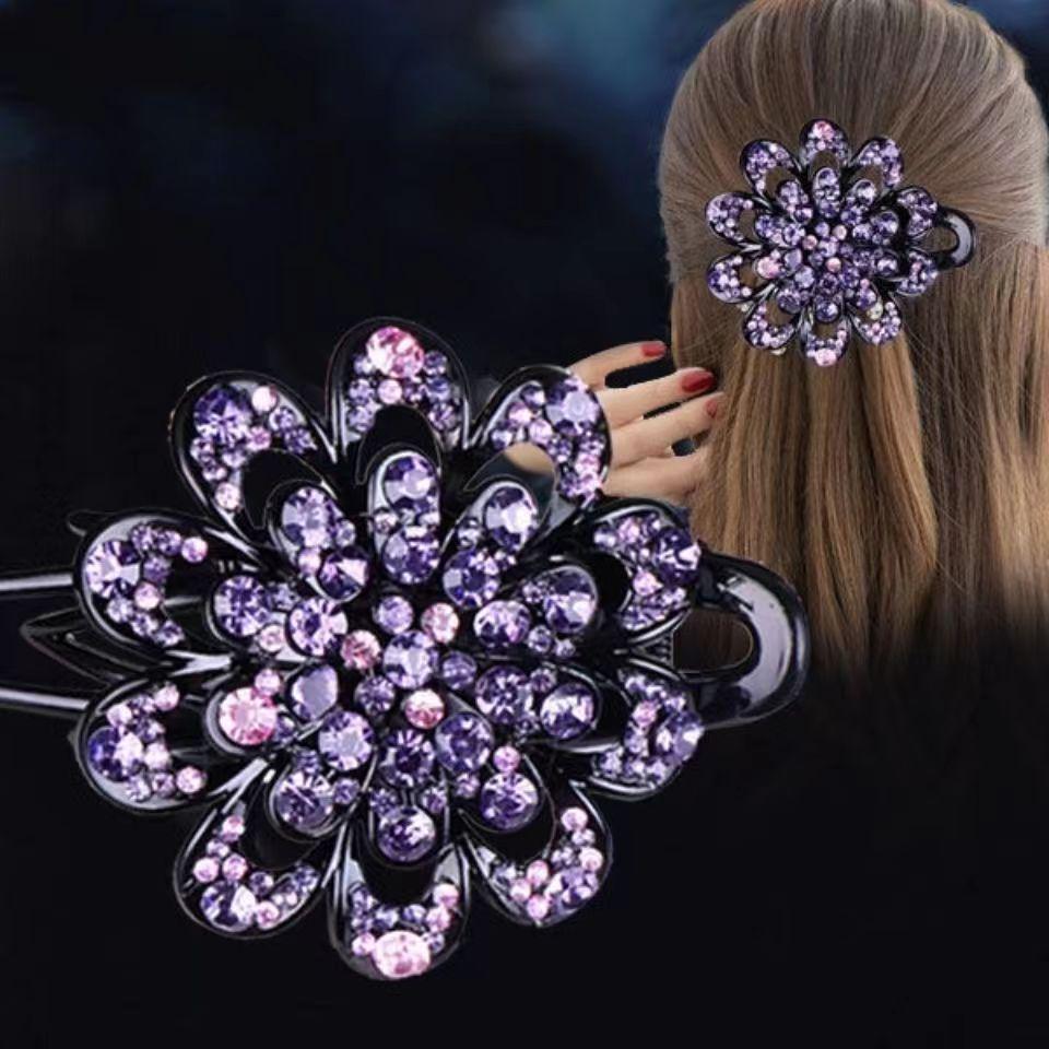 

Элегантная заколка для волос «Утконос» со стразами для женщин — стильный аксессуар для затылка для мам и законодательниц моды