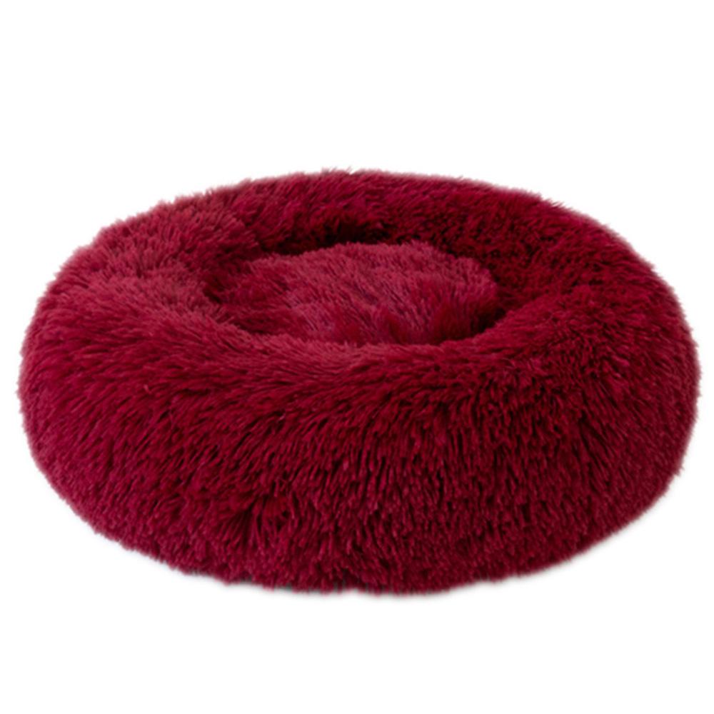 Плюшевая лежанка для животных 40cm бордовый