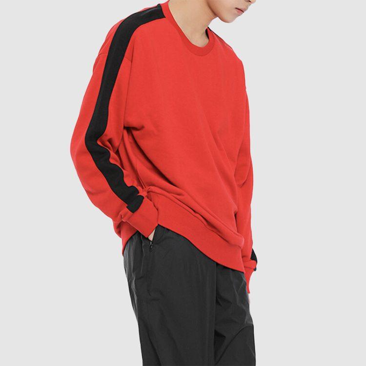 Converse Sweatshirts Men's Red Crew Neck Moderate Regular 10017989-A03