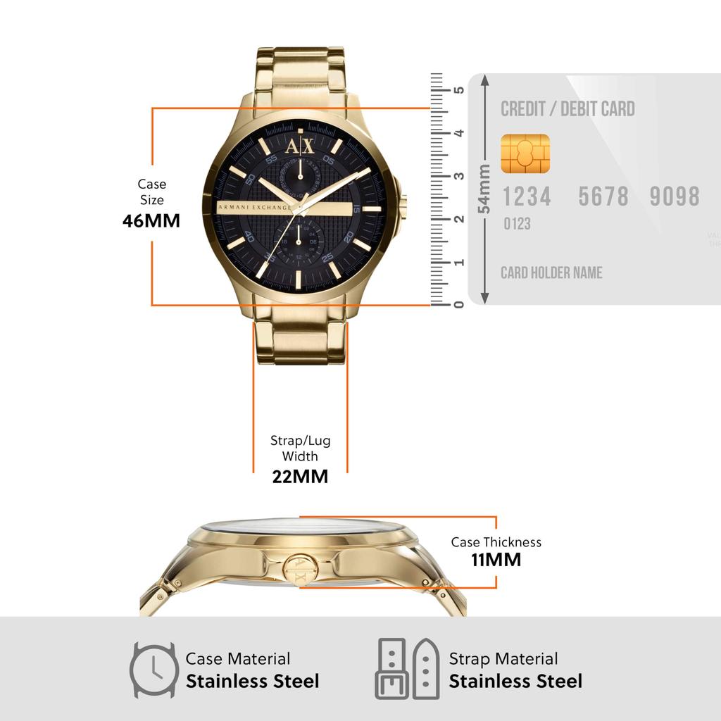 Montre Analogique en Acier Inoxydable Armani Exchange AX2122 Homme