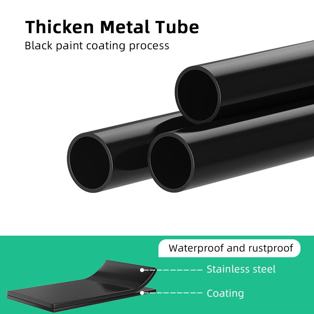 Aoresac Kleiderständer mit Doppelstange und Rollen, mit Ablagen, höhenverstellbar und lang, tragbar, aus Metall