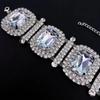 Geometric Square Water Drop Crystal Bracelet For Women Party Wear Jewelry Gift