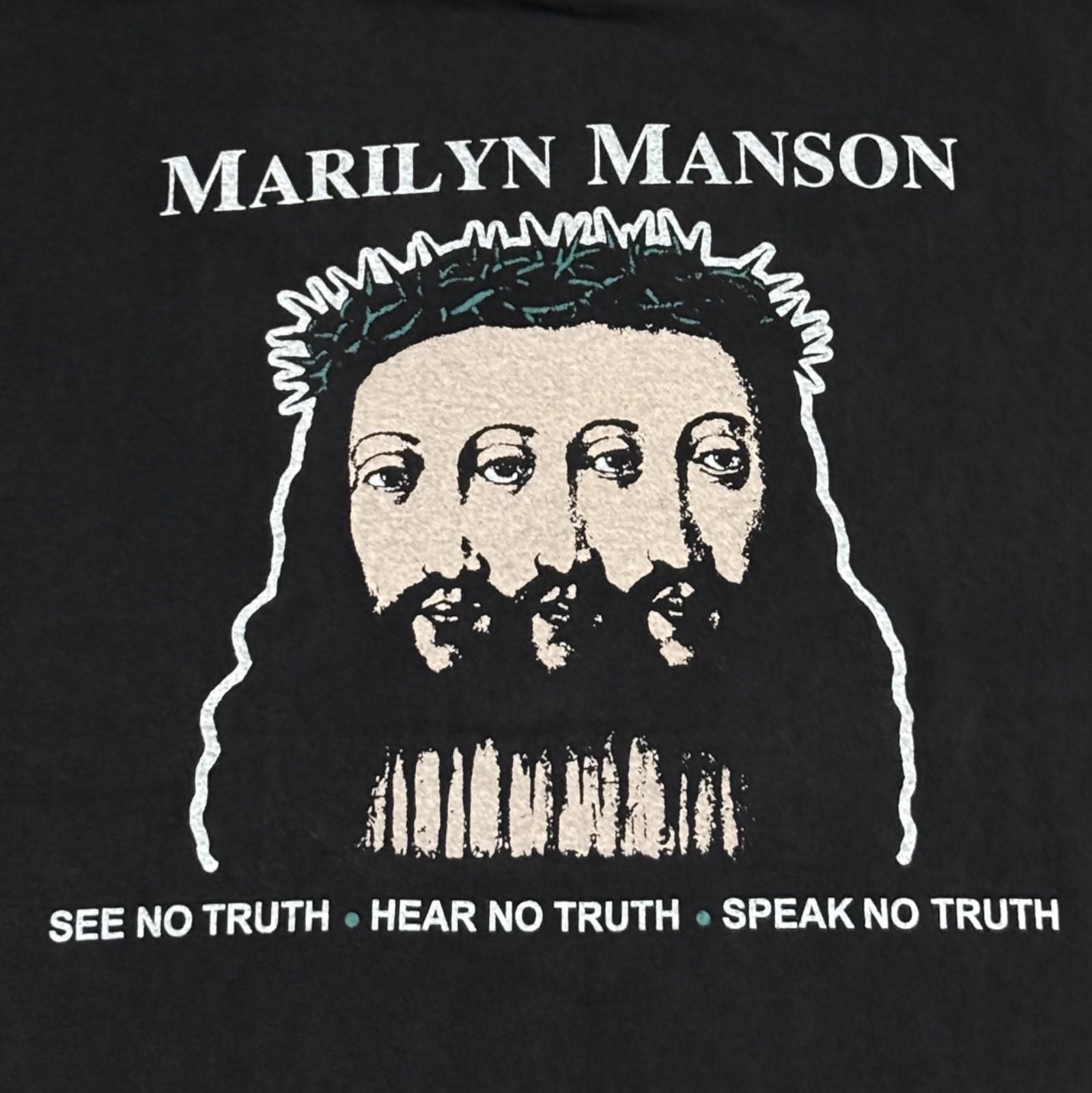 Marilyn Manson Believe Tour Vintage 90s Sz.L Single Stitch Giant REPRINT Unisex T-Shirt XXXL