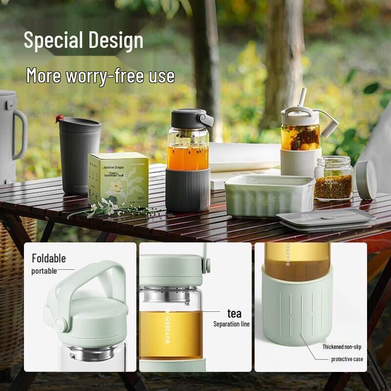 Buydeem Portable Tea Infuser Glass Bottle