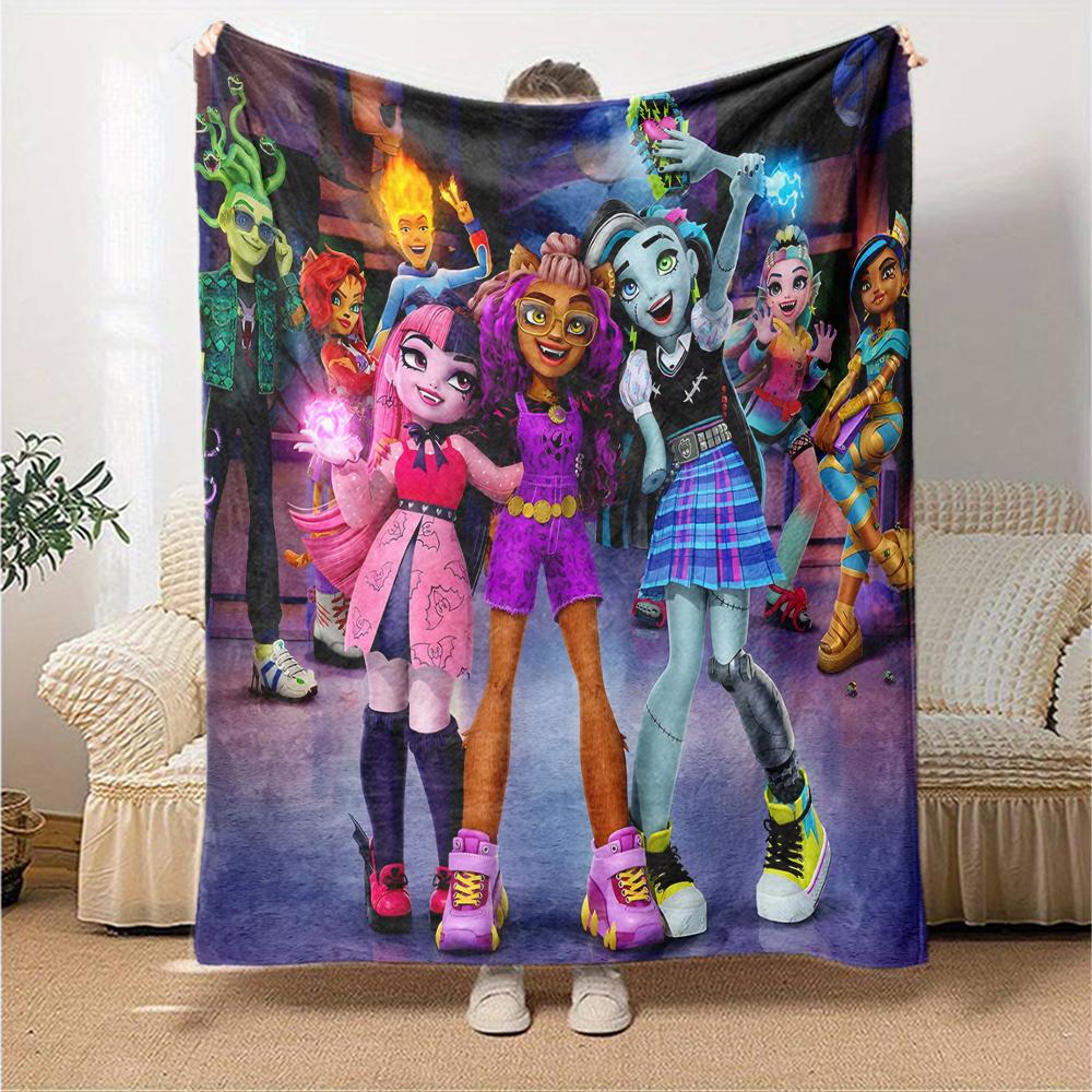 1pc Monster High Draculaura3 Blanket, Gift, for Men and Women, Soft Blanket, Good for Sofa Bed Couch Travel, Lightweight Flannel Blanket