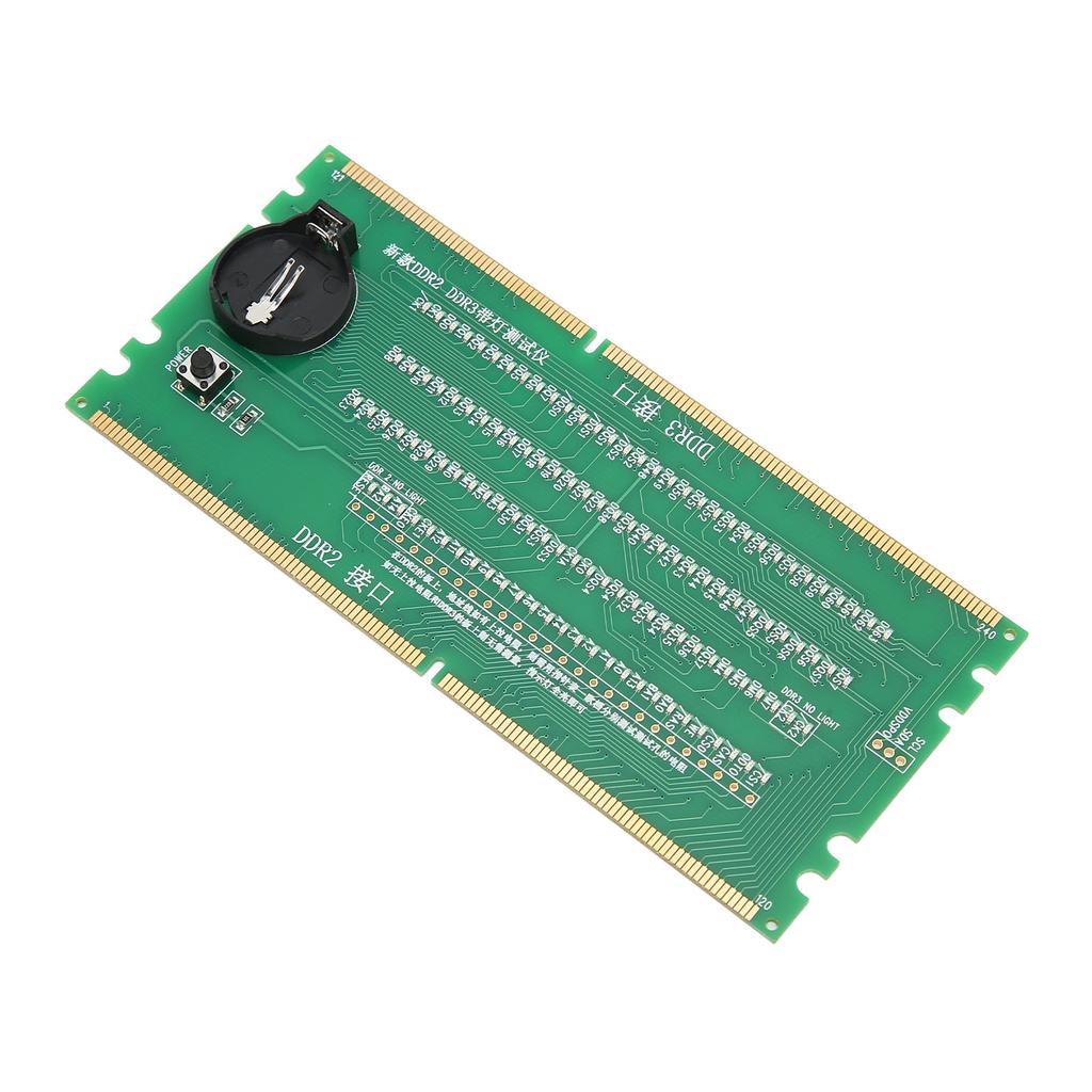 Computer Memory Tester DDR2 DDR3 2 in 1 PCB Material Light Emitting Diodes Desktop Mainboard Tester