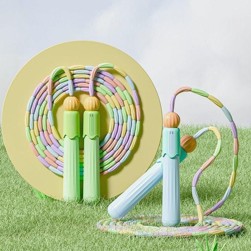 Adjustable Bamboo Jump Rope for Kids and Beginners - Ideal for Kindergarten to Middle School Fitness
