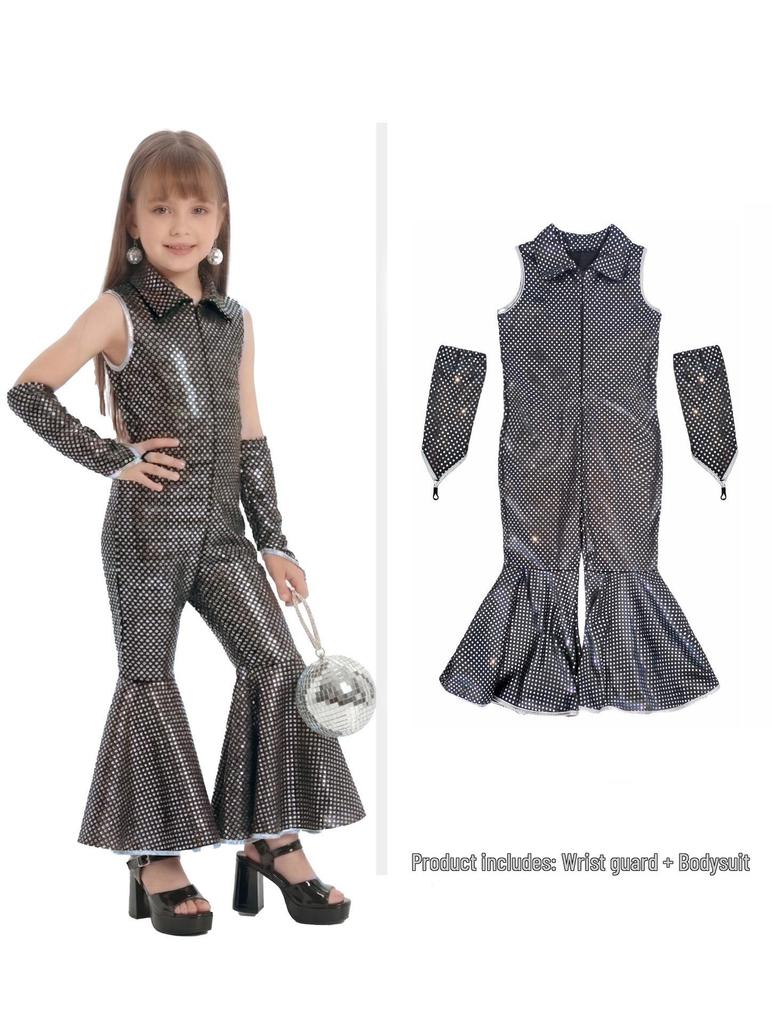 Children's Disco Jazz Dance Costume for Stage Performance and Halloween