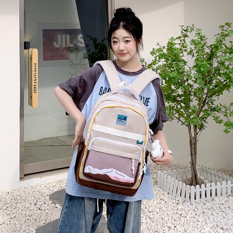 Backpack Girls Large Capacity Student School Bag New High School Student Simple Casual Backpack