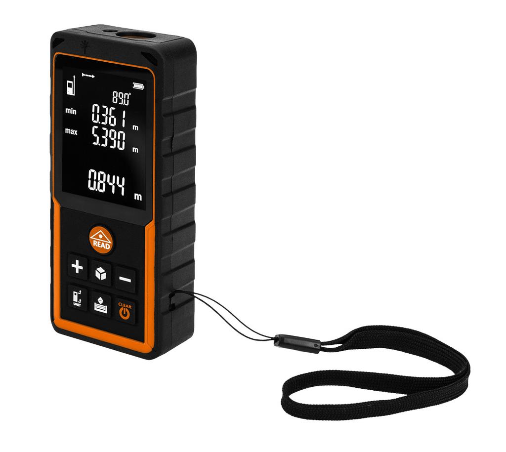 Telémetro láser, alcance de 80 m, IP54