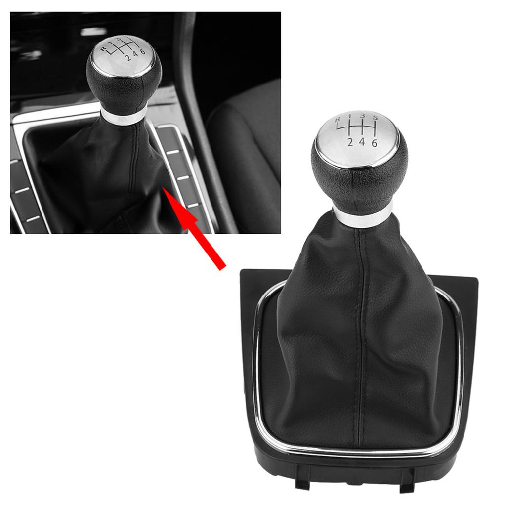 6 Speed Car Gear Shift Knob Lever Stick Gaitor Boot Cover for VW Golf 6 MK5 MK6 Jetta 2005-2014