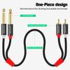 SHULIANCABLE to RCA 2 x TS to Dual RCA Stereo Audio Connection Compatible with AV Home Audio and Amplifiers 1/4" Cable, 6.35mm Cable, Receivers,