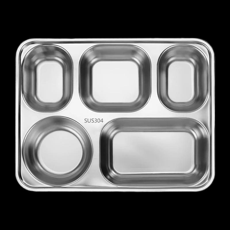 NHZHIW 304 Stainless Steel Divided Lunch Tray