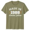 Made In 1988 Unisexs T Shirt 38th Birthday Gift Vintage thirtyeight